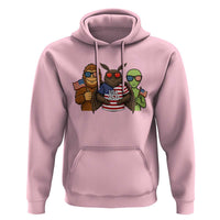Funny Bigfoot Mothman Alien Hoodie USA 250th Anniversary