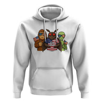 Funny Bigfoot Mothman Alien Hoodie USA 250th Anniversary