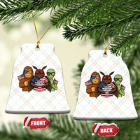 Funny Bigfoot Mothman Alien Ceramic Ornament USA 250th Anniversary