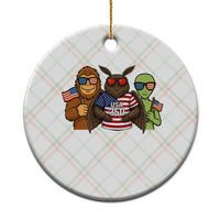 Funny Bigfoot Mothman Alien Ceramic Ornament USA 250th Anniversary