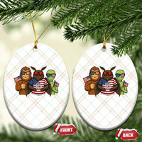 Funny Bigfoot Mothman Alien Ceramic Ornament USA 250th Anniversary