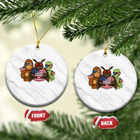 Funny Bigfoot Mothman Alien Ceramic Ornament USA 250th Anniversary