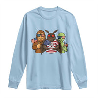 Funny Bigfoot Mothman Alien Long Sleeve Shirt USA 250th Anniversary