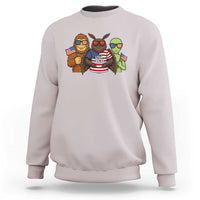 Funny Bigfoot Mothman Alien Sweatshirt USA 250th Anniversary