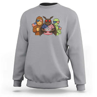 Funny Bigfoot Mothman Alien Sweatshirt USA 250th Anniversary