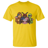 Funny Bigfoot Mothman Alien T Shirt USA 250th Anniversary