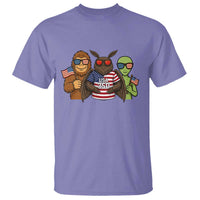 Funny Bigfoot Mothman Alien T Shirt USA 250th Anniversary