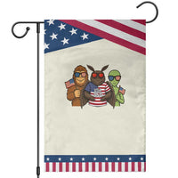 Funny Bigfoot Mothman Alien Patriotic Garden Flag USA 250th Anniversary