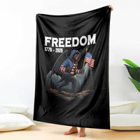 Patriotic Mothman Lover Throw Blanket Funny USA 250 Anniversary Gift