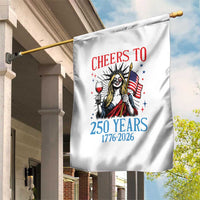 Funny Patriotic Statue Of Liberty Garden Flag Cheers To 250 Years