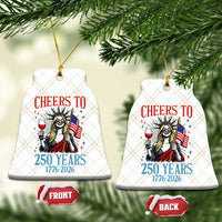 Funny Patriotic Statue Of Liberty Ceramic Ornament Cheers To 250 Years