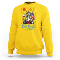 Funny Patriotic Statue Of Liberty Sweatshirt Cheers To 250 Years