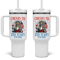 Funny Patriotic Statue Of Liberty Tumbler With Handle Cheers To 250 Years