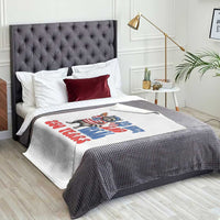 Funny Patriotic Raccoon Throw Blanket Red White And Feral 250 Years