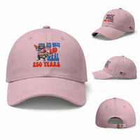 Funny Patriotic Raccoon Baseball Cap Red White And Feral 250 Years