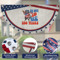 Funny Raccoon Lover Patriotic Fan Flag Red White And Feral 250 Years