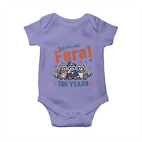 Funny Raccoon Red White And Feral America 250 Baby Onesie