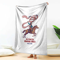Funny Patriotic Cowboy Throw Blanket My Country Always Free USA Pride