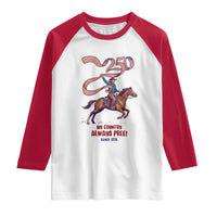 Funny Patriotic Cowboy Raglan Shirt My Country Always Free USA Pride