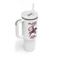 Funny Patriotic Cowboy Tumbler With Handle My Country Always Free USA Pride