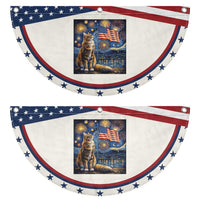 Starry Night Cat Patriotic Fan Flag Cat Lover Gift
