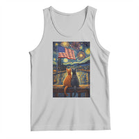 Starry Night Cat Patriotic American Pride Tank Top