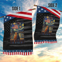 Starry Night Cat Patriotic American Pride Garden Flag