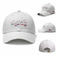 Patriotic Cat Lover Gift Baseball Cap America 250 Anniversary
