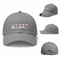 Patriotic Cat Lover Gift Baseball Cap America 250 Anniversary