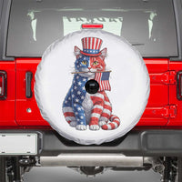 Proud American Cat Lover Spare Tire Cover Patriotic Animal Lover Gift