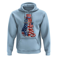 Proud American Cat Lover Hoodie Patriotic Animal Lover Gift
