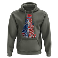 Proud American Cat Lover Hoodie Patriotic Animal Lover Gift