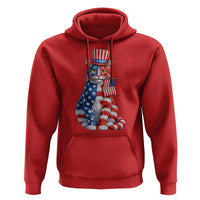Proud American Cat Lover Hoodie Patriotic Animal Lover Gift