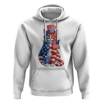 Proud American Cat Lover Hoodie Patriotic Animal Lover Gift