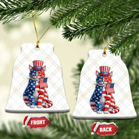 Proud American Cat Lover Ceramic Ornament Patriotic Animal Lover Gift