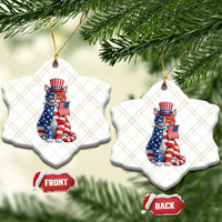Proud American Cat Lover Ceramic Ornament Patriotic Animal Lover Gift