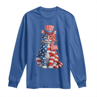 Proud American Cat Lover Long Sleeve Shirt Patriotic Animal Lover Gift