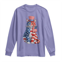 Proud American Cat Lover Long Sleeve Shirt Patriotic Animal Lover Gift