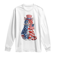Proud American Cat Lover Long Sleeve Shirt Patriotic Animal Lover Gift