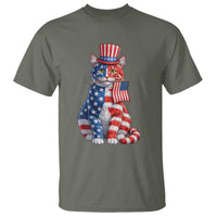 Proud American Cat Lover T Shirt Patriotic Animal Lover Gift