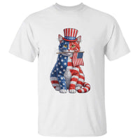 Proud American Cat Lover T Shirt Patriotic Animal Lover Gift