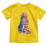 Proud American Cat Lover Toddler T Shirt Patriotic Animal Lover Gift