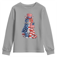 Proud American Cat Lover Youth Sweatshirt Patriotic Animal Lover Gift