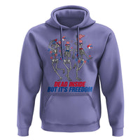 Patriotic Dancing Skeleton Hoodie Dead Inside But Its Freedom