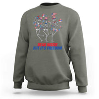 Patriotic Dancing Skeleton Sweatshirt Dead Inside But Its Freedom