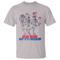 Patriotic Dancing Skeleton T Shirt Dead Inside But Its Freedom