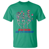 Patriotic Dancing Skeleton T Shirt Dead Inside But Its Freedom