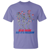 Patriotic Dancing Skeleton T Shirt Dead Inside But Its Freedom