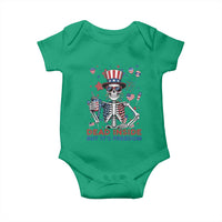 Funny Skeleton Dead Inside But Its Freedom Baby Onesie Patriotic Gift