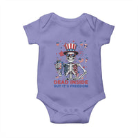 Funny Skeleton Dead Inside But Its Freedom Baby Onesie Patriotic Gift